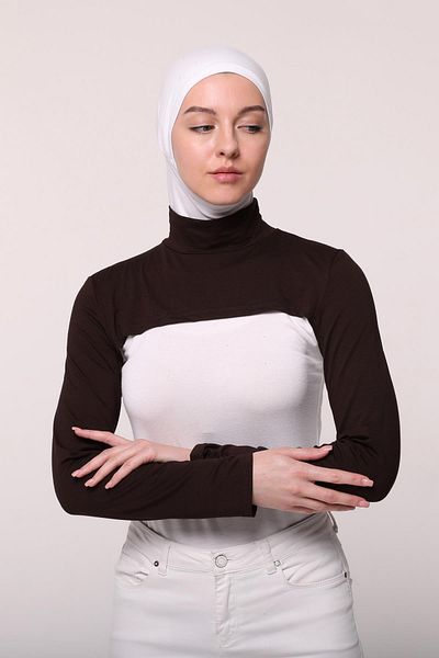 Altobeh Ζιόν - Μανίκι με Γιακά Λαιμού, Καφέ