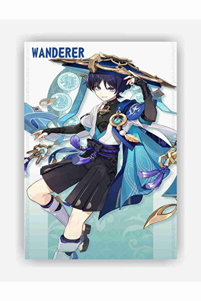 fırsatlar diyarı Genshin Impact Wanderer (Avare) Gaming Anime Duvar Posteri - Kalın Kağıt - Çerçevesiz