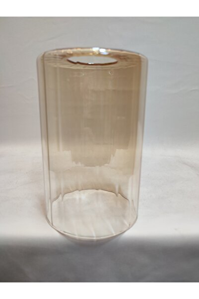 KUĞULU Avize Camı. Silindir, Bal Renkli, Kendinden Çizgili, (E.27).çapı:10.00...