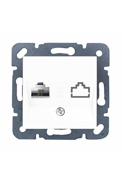 VİKO Viko Karre White Single Numeris Socket- 12 Pieces