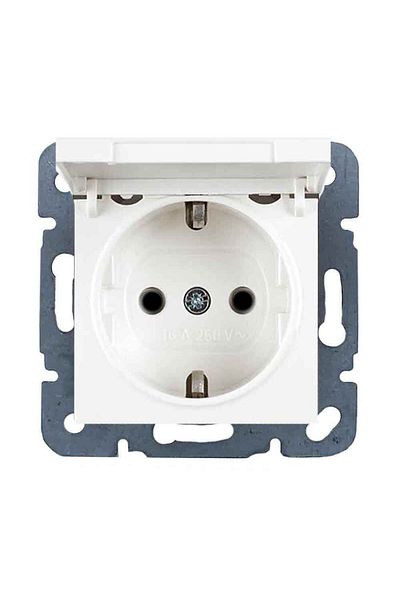 VİKO Viko Karre White Covered Grounded Child Proof Socket- 12 Pieces