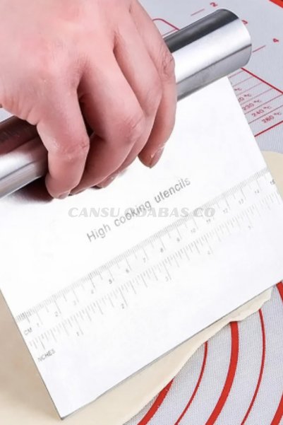 CANSU ODABAS CO Stainless Steel Scale Pastry Trimmer Dough Cutter Accessory