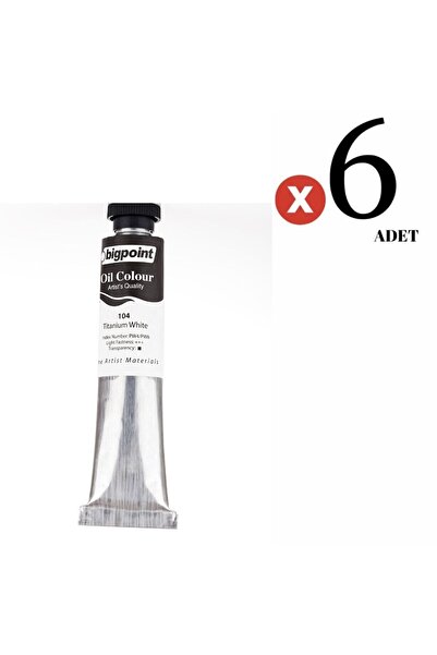 Bigpoint Oil Colour Yağlı Boya 45 ml Titanium White 104 6 Adet Set