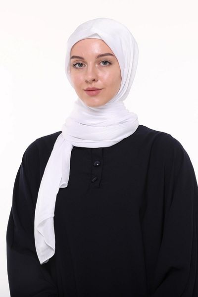 Altobeh Γυναικείο ίσιο γυαλιστερό πολυτελές βραδινό φόρεμα Yoryo σατέν σιφόν Janjan Shawl-λευκό