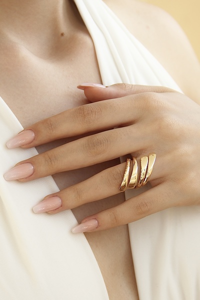 takıtarzım Gold adjustable women's design ring