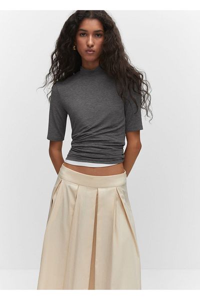 MANGO Woman T-Shirt mit hohem Kragen