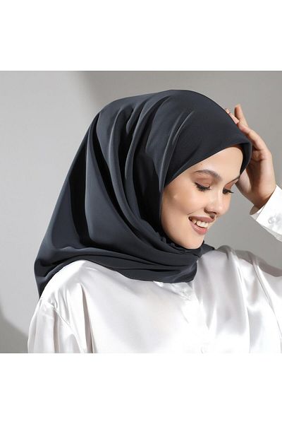 Berel Moda Αιγυπτιακό μεταξωτό κασκόλ Anthracite Grey