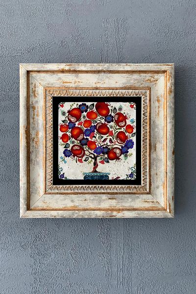 Oscar Stone Decor Decor de perete din piatra cu rama 20 X 20 Cm Tematica Rodie