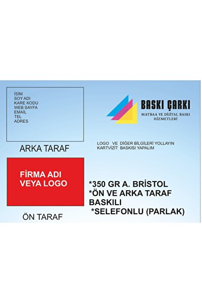 BASKI CARKI KARTVİZİT DEV KAMPANYA 1000 ADET