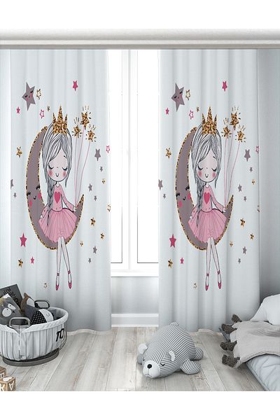 Evperest Moon Girl Double Wing Background Curtain EPP147