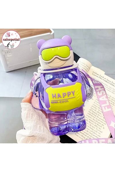 Salsepetial Teddy Bear Water Bottle Water Bottle with Teddy Bear Figured Water Bottle Teddy Bear Water Bottle 800ml