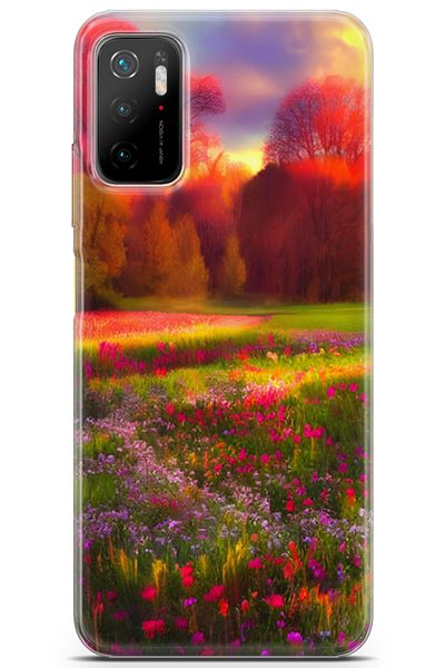 Lopard Xiaomi Poco M3 Pro Compatible Thick Silicone Opus 15 Wild Flowers