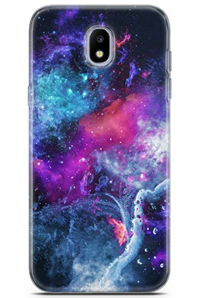 Lopard Samsung Galaxy J7 Pro Uyumlu Silikon Kılıf Opus 4 Galaksi Wallpaper