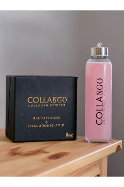 Collango Blue Glass Flask and Shaker Bottle, Healthy and Stylish Design