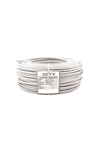 BİSES 100 Metre Kaliteli 2+1 0,22 mm CCTV Güvenlik Kamera Kablosu