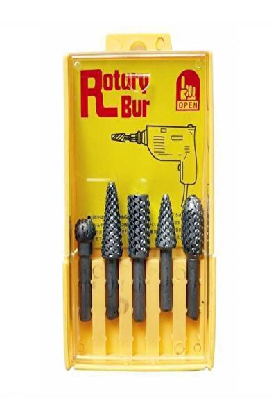 mrtbilisim 5 Parça Döner Törpü Tahta Ahşap Oyma Seti Matkap Ucu Ağaç Oyma Set...