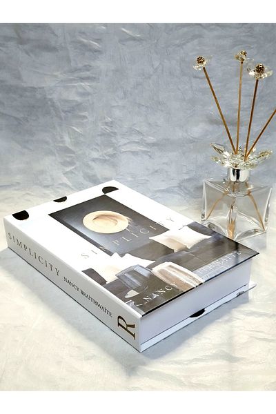 Saccura Decor Decorative Box, Simplicity Dark Blue Color Decorative Book Box