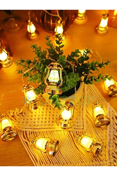 epazzar Retro Nostaljik Gold Löküs Kandil Lambaları Yılbaşı Parti Süsleme 10'...