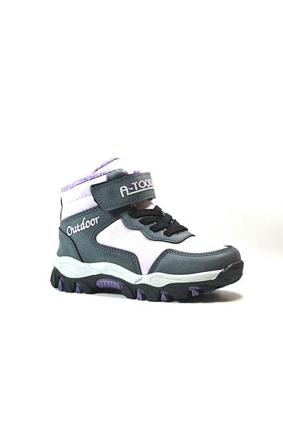 Onlo Ayakkabı 546 Purple Fur Velcro Κοριτσίστικες Μπότες