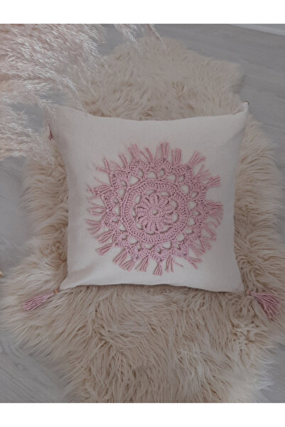 ZÜMAL Διακοσμητικό κάλυμμα μαξιλαριού από λινό πλεκτό μακραμέ Μονό - Μαξιλάρι...