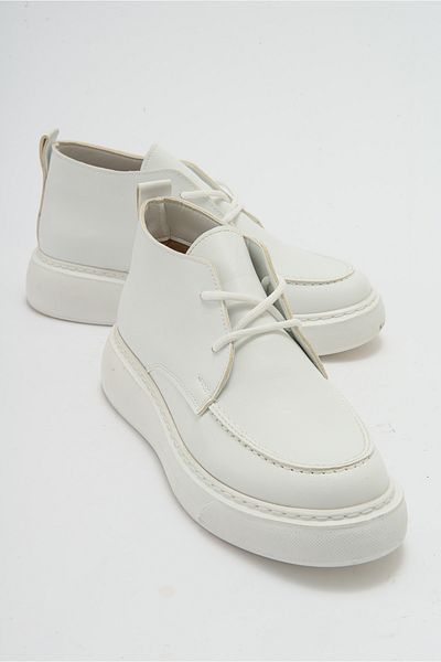 LuviShoes VALVE White Skin Women's Boots