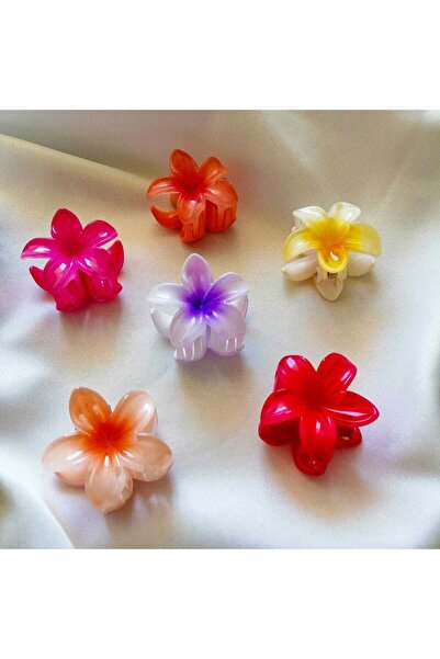 Sanal Sepetim مجموعة صغيرة الحجم مكونة من 6 مشابك مزلاج على شكل زهرة اللوتس