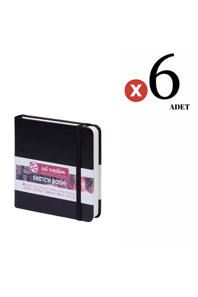 Talens Art Creation Caiete de schițe Caiet de schițe 140gr. Set 12 X 12 Negru 6 bucăți