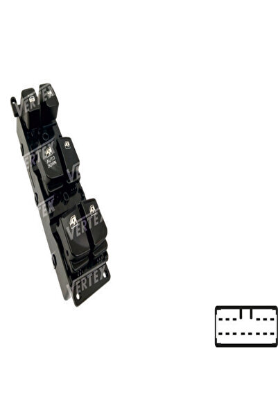 VERTEX HYUNDAI ACCENT ERA 2006-> SOL TARAF DÖRT CAM CAM AÇMA KAPAMA ANAHTARI ...