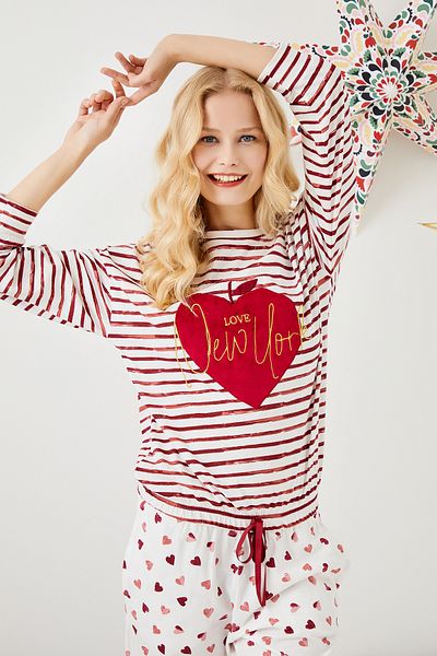 ENNA MODA New Season 100% Cotton Fabric Premium Pajamas Set, Dowry Pajamas Set