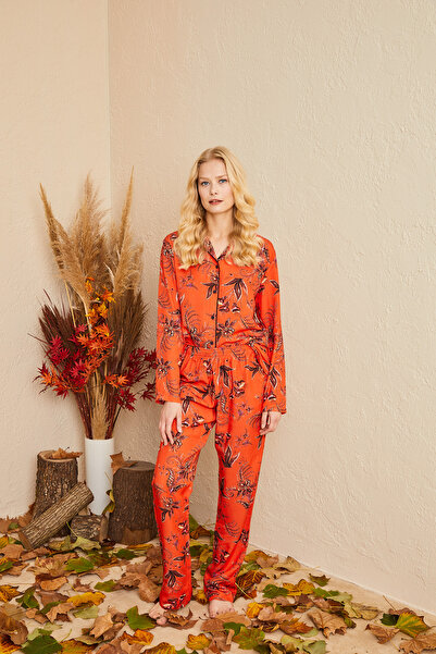 ENNA MODA Yeni Sezon 100% Viscose Dokuma Kumaş Premium Pijama Takımı, Çeyizlik Pijama Takımı