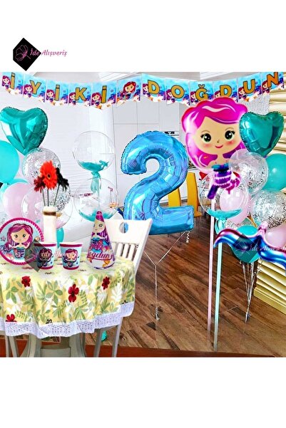 Bkmc LUKSUZNI 8 Zimski Set Sirena Duga - Folirano, Rođendanski Ornament i Dek...