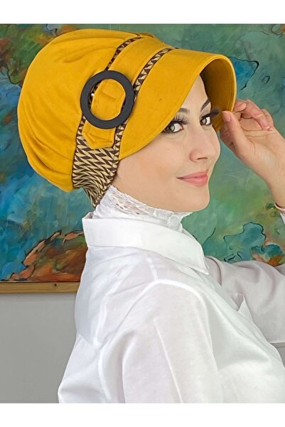 BUTİKAMBAR Nazlı Модел шапка-хиджаб с катарама, лента за глава с катарами и д...