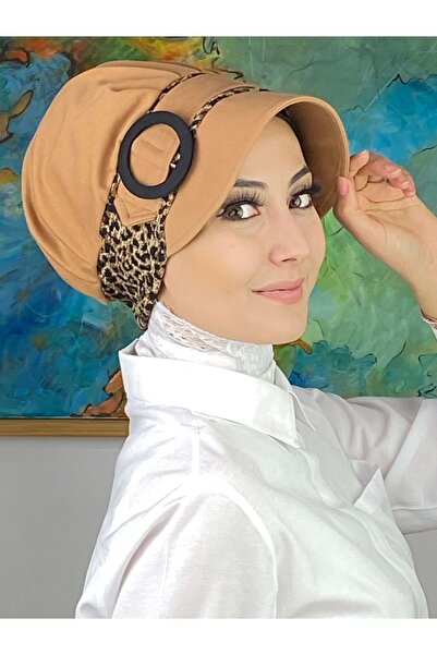 BUTİKAMBAR Nazli Model Catarama Palarie Hijab Maro Leopard