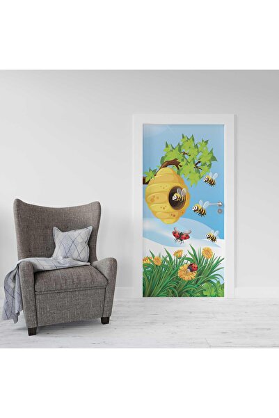 StickerArt Kapı Giydirme Kapı Sticker Folyosu Arı Kovan