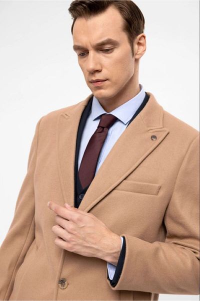 SÜVARİ Παλτό με μυτερό γιακά Slim Cashmere