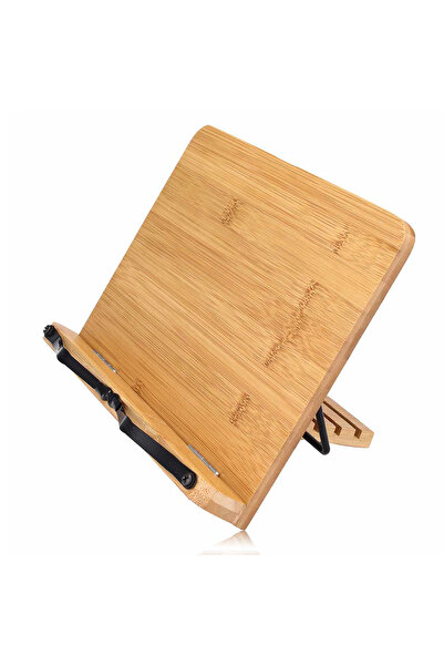 Genel Markalar Ahşap Katlanabilir Kitap Okuma Standı - Kitap-tablet Tutma Sta...