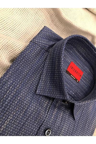 Sarar ΠΟΥΚΑΜΙΣΟ INTERVIEW WOVEN SLIM FIT ΜΕ ΣΧΕΔΙΟ