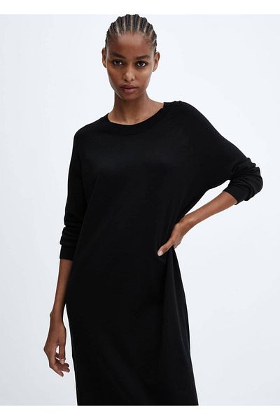 MANGO Woman Round Collar Knitwear Dress