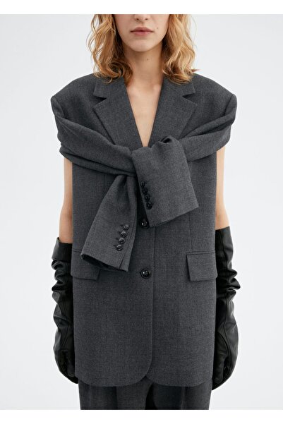 MANGO Woman Kolları Fermuarlı Blazer