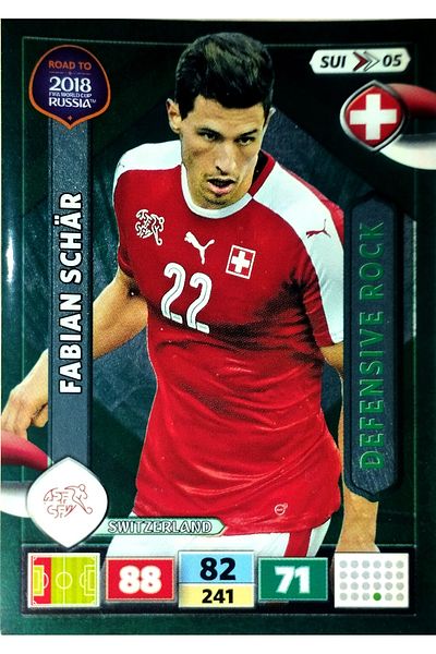 Panini FABIAN SCHAR DEFENSIVE ROCK ROAD TO RUSIA