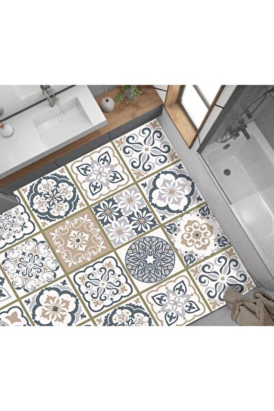 StickerArt Yer Kaplama Zemin Kaplama Folyosu 65x130 cm Turkish Tile Style