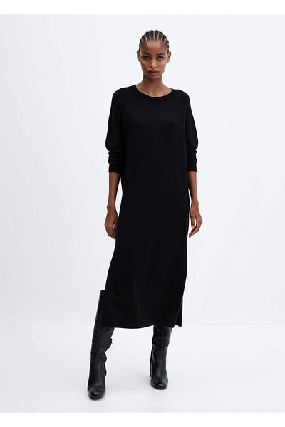 MANGO Woman Round Collar Knitwear Dress