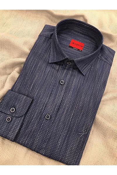 Sarar ΠΟΥΚΑΜΙΣΟ INTERVIEW WOVEN SLIM FIT ΜΕ ΣΧΕΔΙΟ
