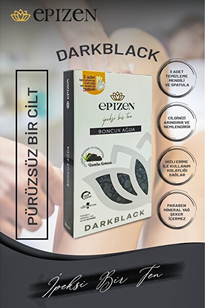 EPİZEN Black Boncuk Ağda, Isıtıcı Makine, (Spatula, Temizleme Mendili Hediyeli)