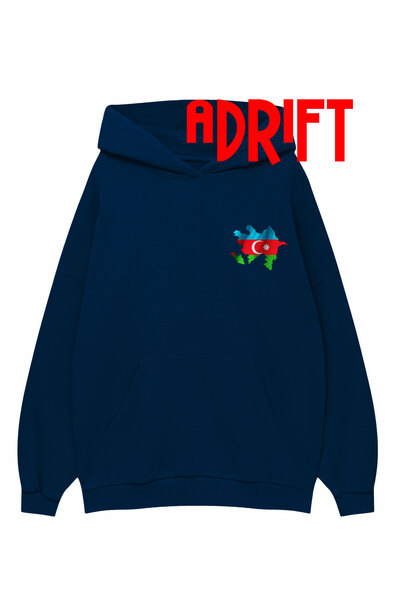 Tarzsokak Hanorac unisex Azerbaijan 2 cu design special, albastru marin