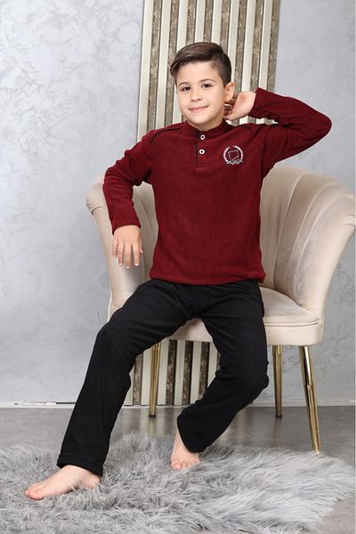 Pyjama Familya Set de pijamale din lână pentru băiat.