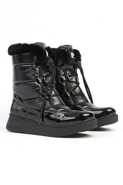 Pierre Cardin Snow Boot Μαύρες Θερμικές Γούνινες Χειμερινές Αντιολισθητικές Μπότες Χιονιού