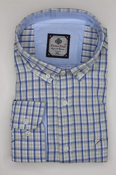 Pietra Paul King Size Cotton Checked Men's Shirt