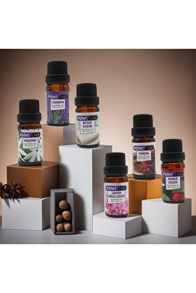 POINT CARE Mum Esansı 6'lı Set Esansiyel Uçucu Yağ Buhurdanlık Yağı Difüzör K...