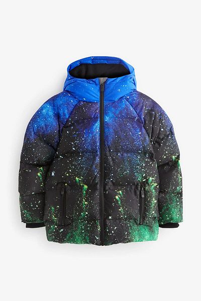 Next Baby Fleece Lined Galaxy Padded Puffer Jacket